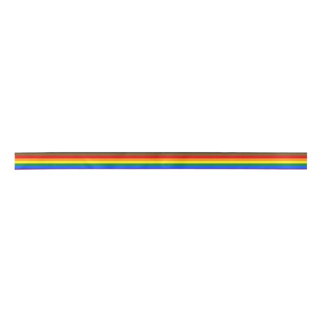 Philadelphia Pride Flag LGBT rainbow gay symbol Satin Ribbon (Front)