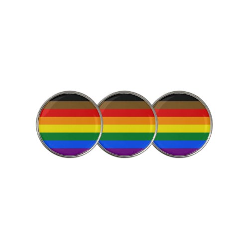 Philadelphia Pride Flag LGBTQ Golf Ball Marker