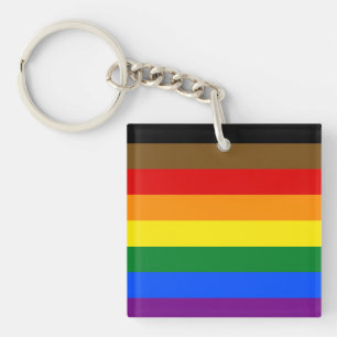 Philadelphia Pride Flag LGBTQ Keychain