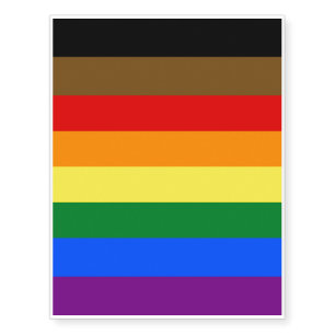 Philadelphia Pride Flag LGBTQ Temporary Tattoos