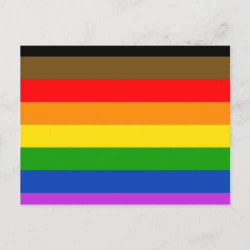 Philadelphia pride flag postcard