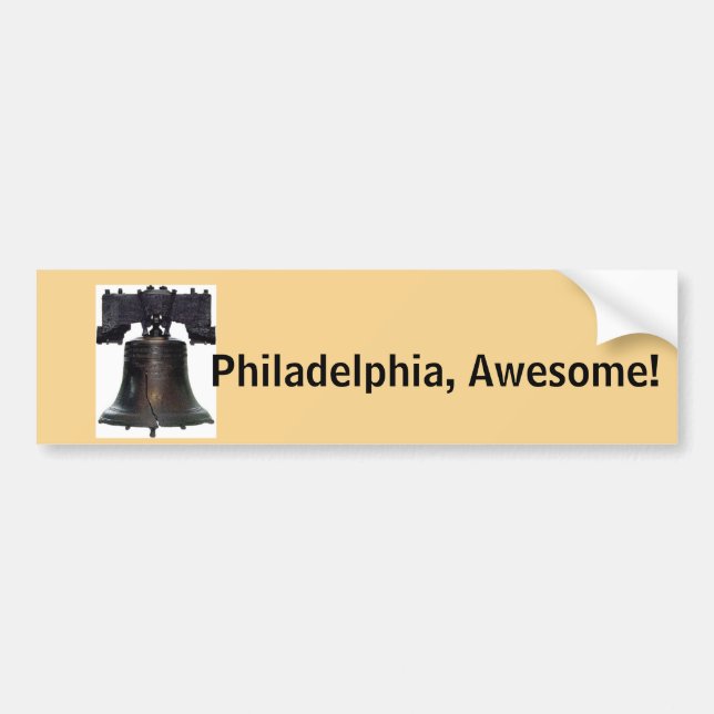 Philadelphia Quote & Liberty Bell Bumper Sticker (Front)