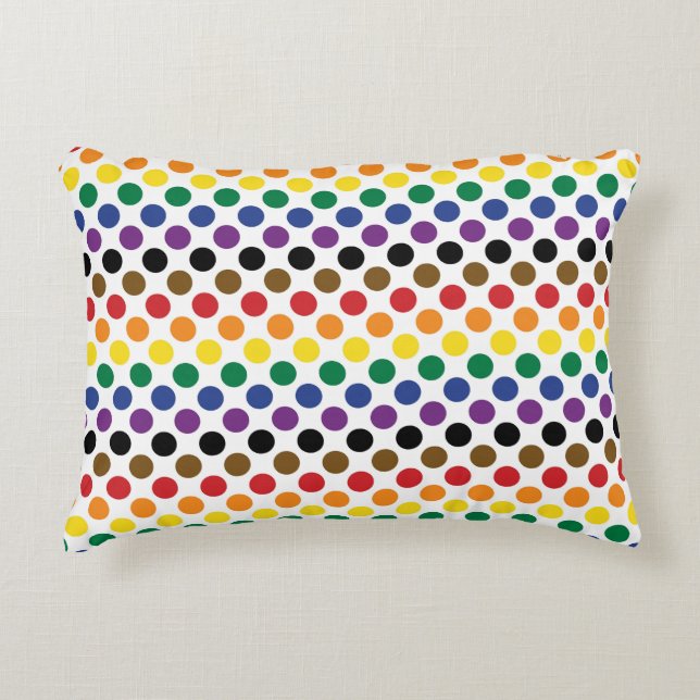 Philadelphia Rainbow Pride Flag Accent Pillow (Front)