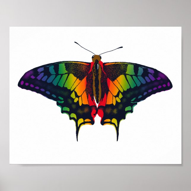 Philadelphia Rainbow Pride Flag Swallowtail Poster (Front)