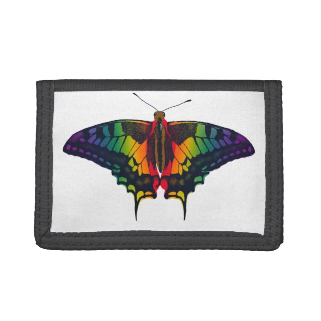 Philadelphia Rainbow Pride Flag Swallowtail Trifold Wallet (Front)