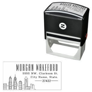 Philadelphia Resident Modern Deco Skyline Self-inking Stamp