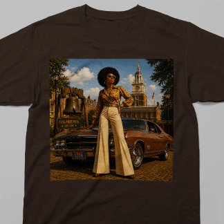 Philadelphia Retro Black Woman Vintage T-Shirt