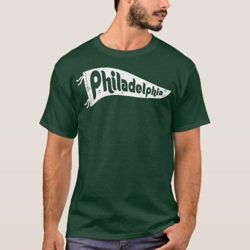 Philadelphia Retro Pennant Burgundy T_Shirt