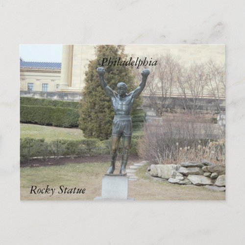 Philadelphia Rocky Statue Postcard