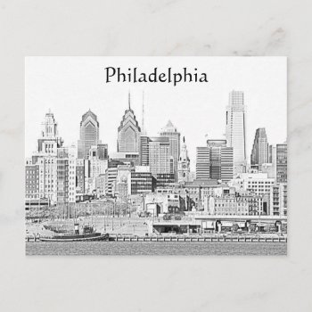Philadelphia Sketch Postcard by KenKPhoto at Zazzle