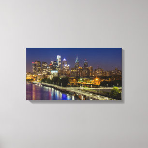 Philadelphia Skyline At Night Canvas Print