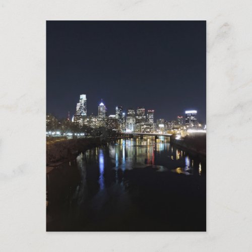 Philadelphia Skyline at Night Postcard