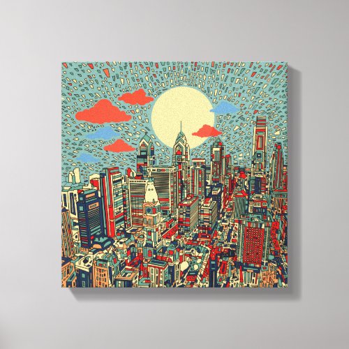 philadelphia skyline canvas print