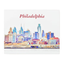 Philadelphia Skyline Art Wall Decor Zazzle