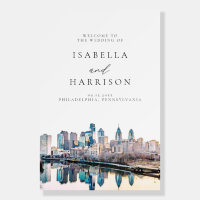 PHILADELPHIA Skyline Destination Wedding Welcome