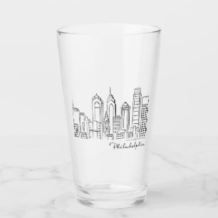 Philadelphia Skyline Glass Tumbler
