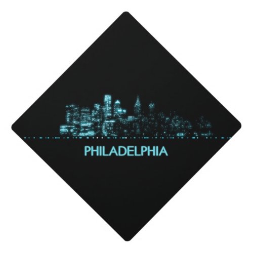 Philadelphia Skyline Graduation Cap Topper