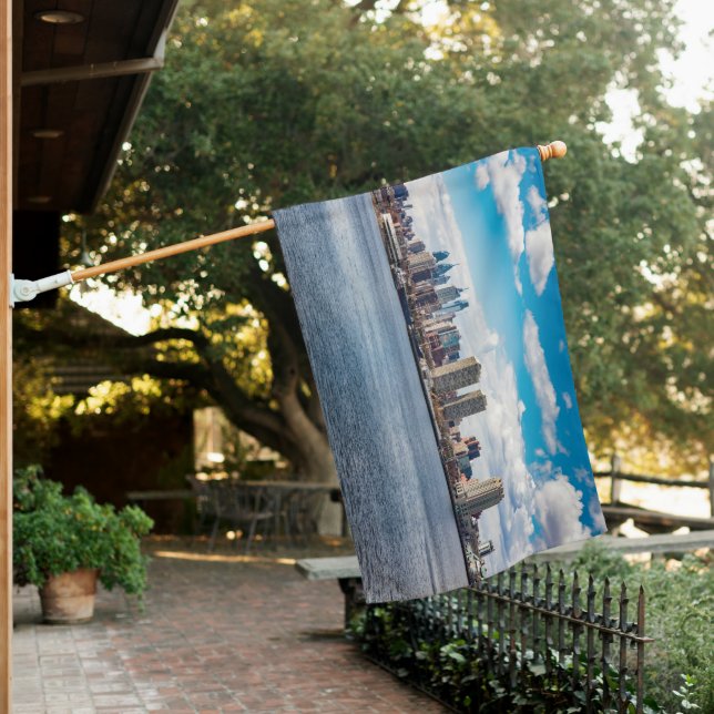 Philadelphia Skyline House Flag (In SItu)
