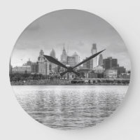Philadelphia skyline in black and white