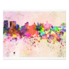 Philadelphia skyline in watercolor background