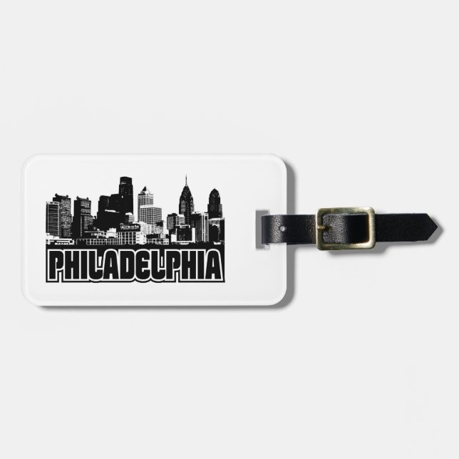 Philadelphia Skyline Luggage Tag (Front Horizontal)