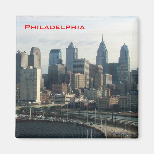 Philadelphia Skyline Magnet (Front)