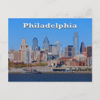 Philadelphia Skyline  Medium View Ii Postcard by KenKPhoto at Zazzle