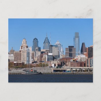 Philadelphia Skyline  Medium View Postcard by KenKPhoto at Zazzle
