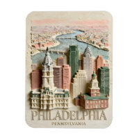 Philadelphia Skyline Modern Textured Cityscape