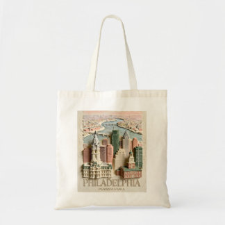 Philadelphia Skyline Modern Textured Cityscape Tote Bag