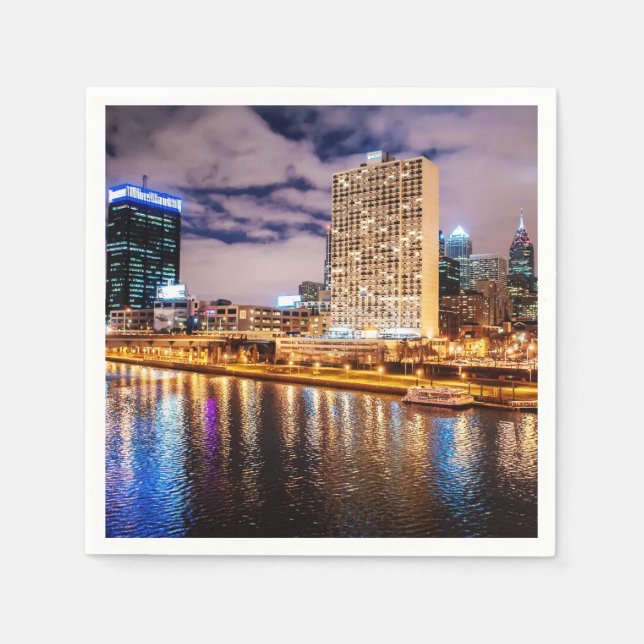 Philadelphia Skyline Napkins (Front)