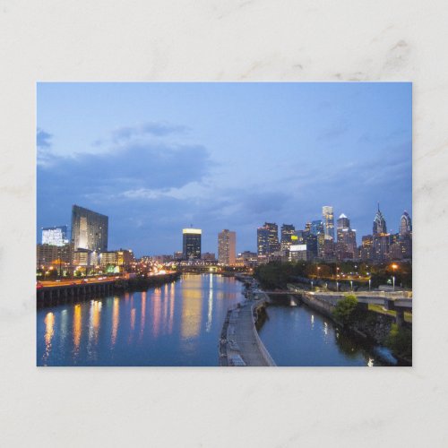Philadelphia skyline postcard