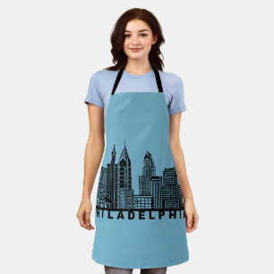Philadelphia Skyline Silhouette Apron