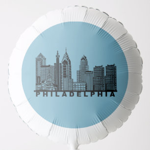 Philadelphia Skyline Silhouette Balloon