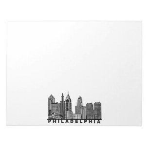 Philadelphia Skyline Silhouette Notepad