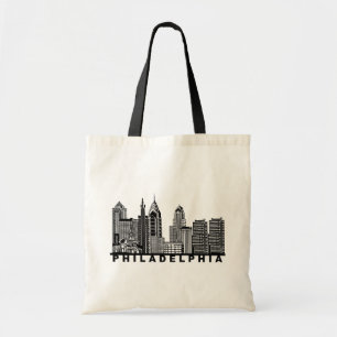Philadelphia Skyline Silhouette Tote Bag