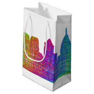 Philadelphia skyline small gift bag