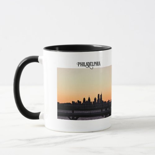 Philadelphia Skyline Sunset Mug