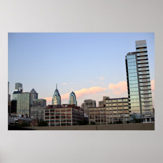 Philadelphia Skyline Sunset Photo Poster