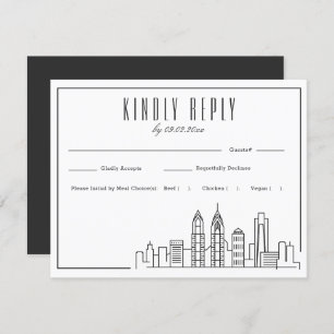 Philadelphia Skyline Wedding RSVP + Meal Choice