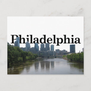 Philadelphia Skyline - with Phil. in the backgrnd Postcard