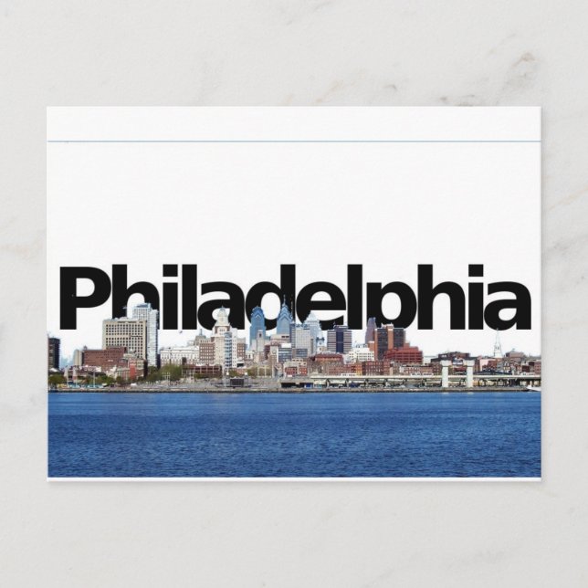 Philadelphia Skyline with Philadelphia in the Sky Postcard (Front)