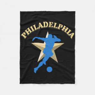 Philadelphia Soccer Fan Support Stadium Show Your Fleece Blanket