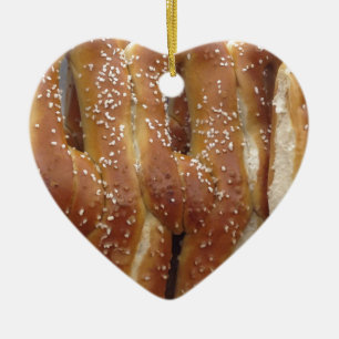 Philadelphia Soft Pretzels Ceramic Ornament