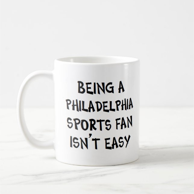 philadelphia sports fan, being coffee mug (Left)