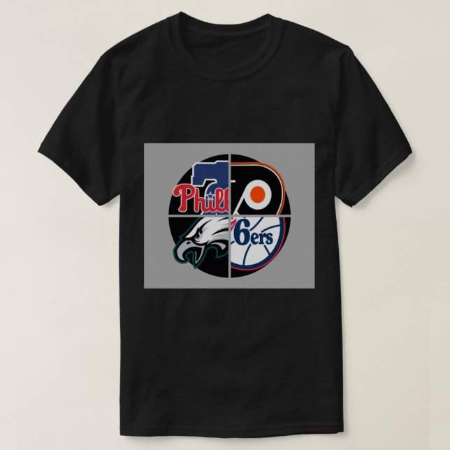 Philadelphia Sports Quad Comforter T-Shirt (Design Front)