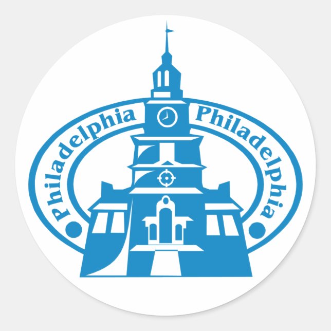 Philadelphia Stamp Classic Round Sticker (Front)