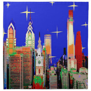 Philadelphia Starry Night Napkin