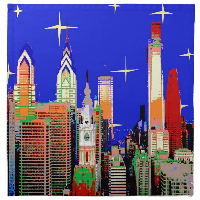 Philadelphia Starry Night Napkin (Front)