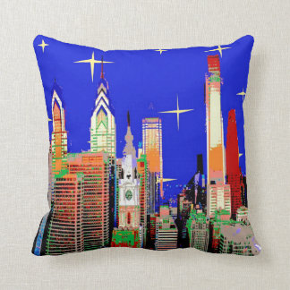 Philadelphia Starry Night Throw Pillow